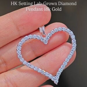 18 KARAT WG OPEN HEART PENDANT ONLY